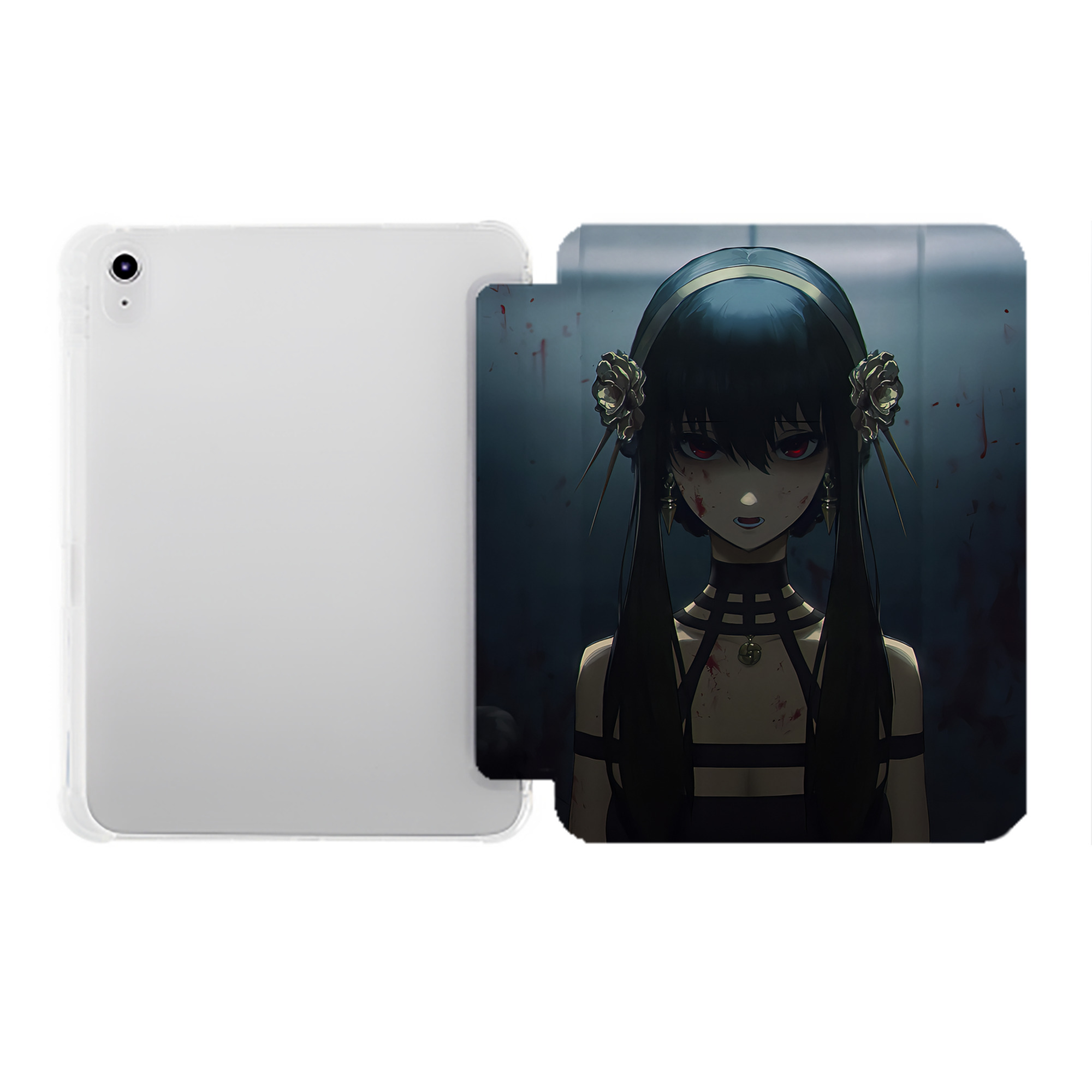 （画像用） SPY×FAMILY间谍家家酒 IPad ケース ペン収納付き 三つ折りスタンド PUレザー×シリコン 対応機種9.5/10.5/10.9インチ